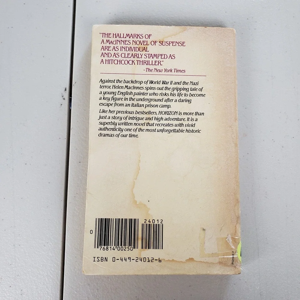 Horizon Helen MacInnes Vintage 1974 Fawcett Crest WWII Suspense Paperback Novel